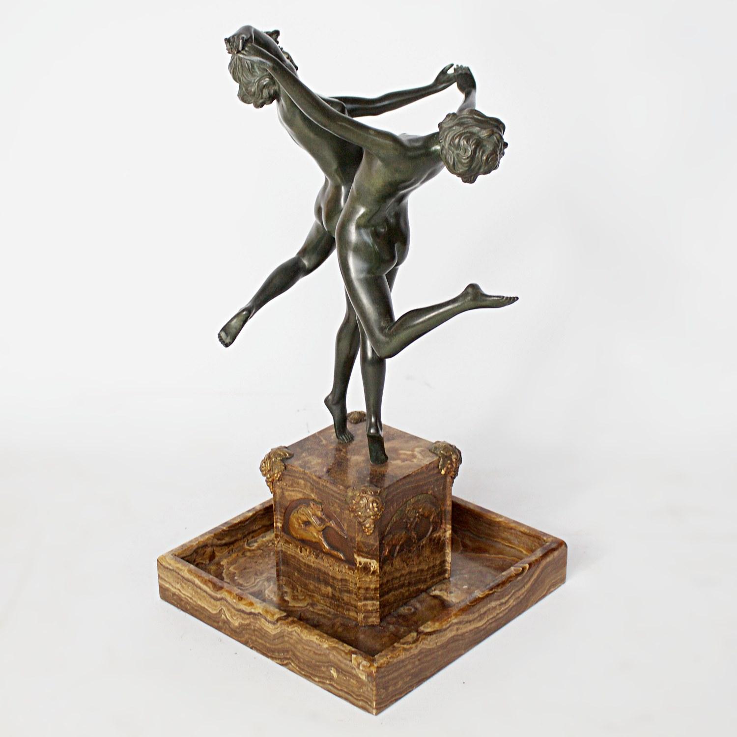 'Country Dance' an Art Deco Bronze Sculpture by Claire Jeanne Roberte Colinet  4