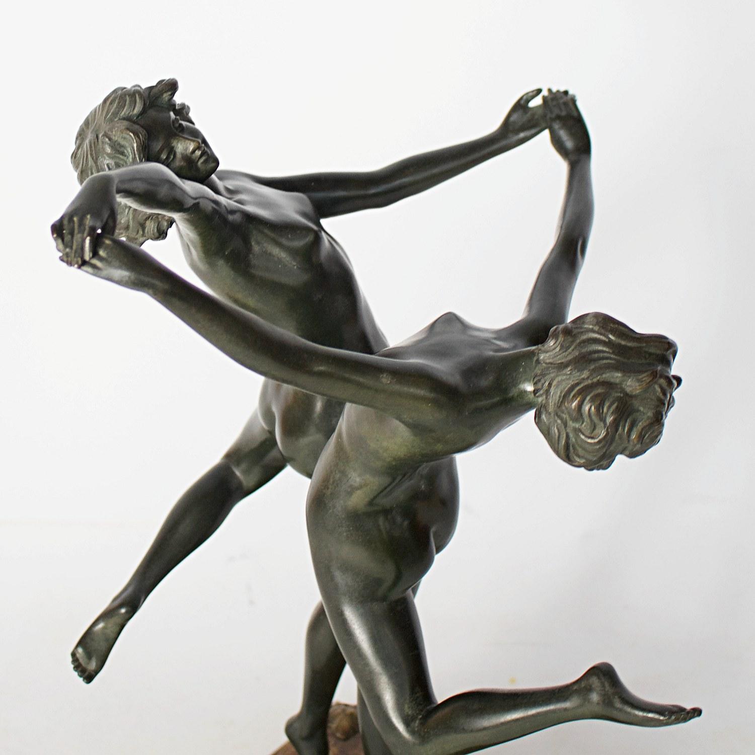 'Country Dance' an Art Deco Bronze Sculpture by Claire Jeanne Roberte Colinet  5