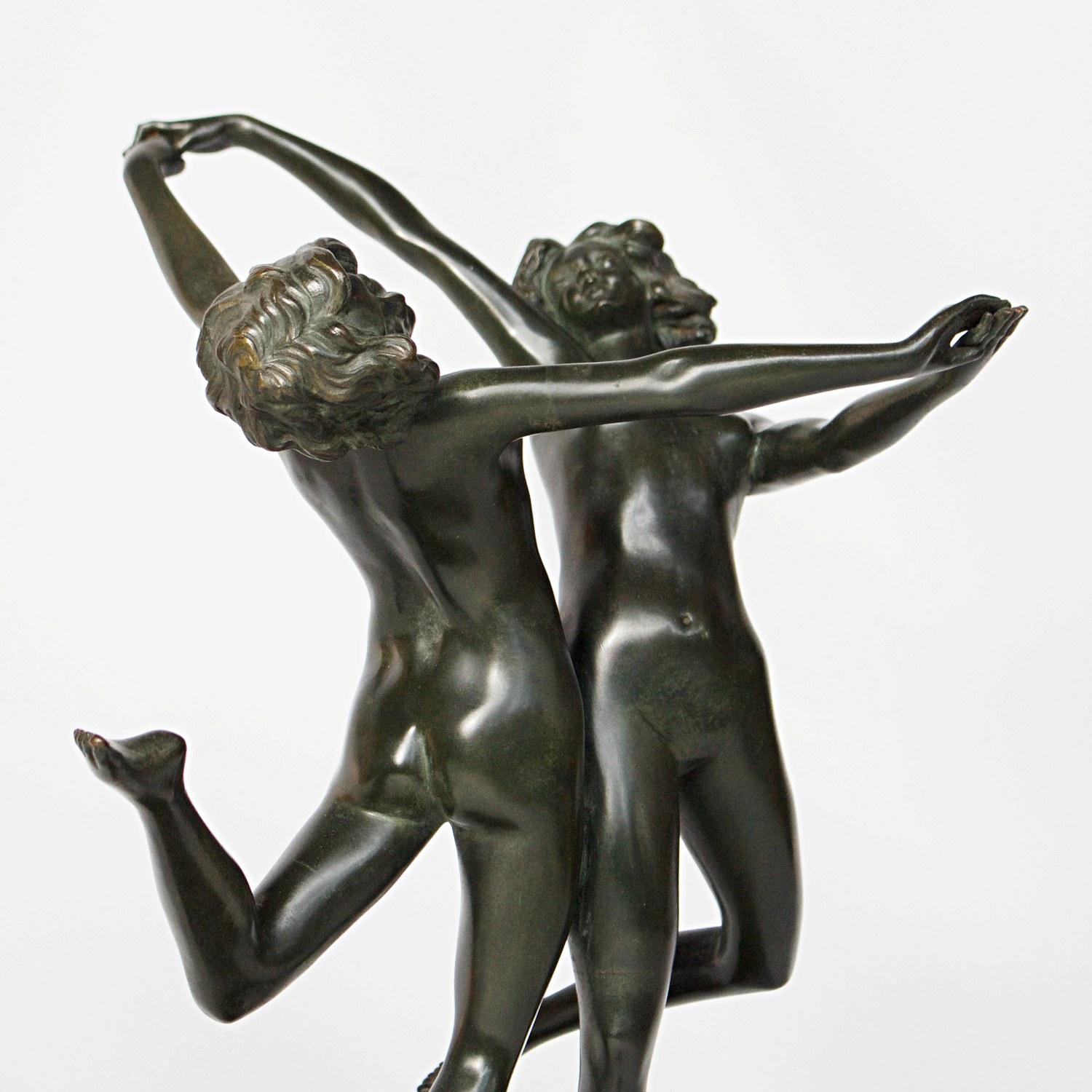 'Country Dance' an Art Deco Bronze Sculpture by Claire Jeanne Roberte Colinet  1