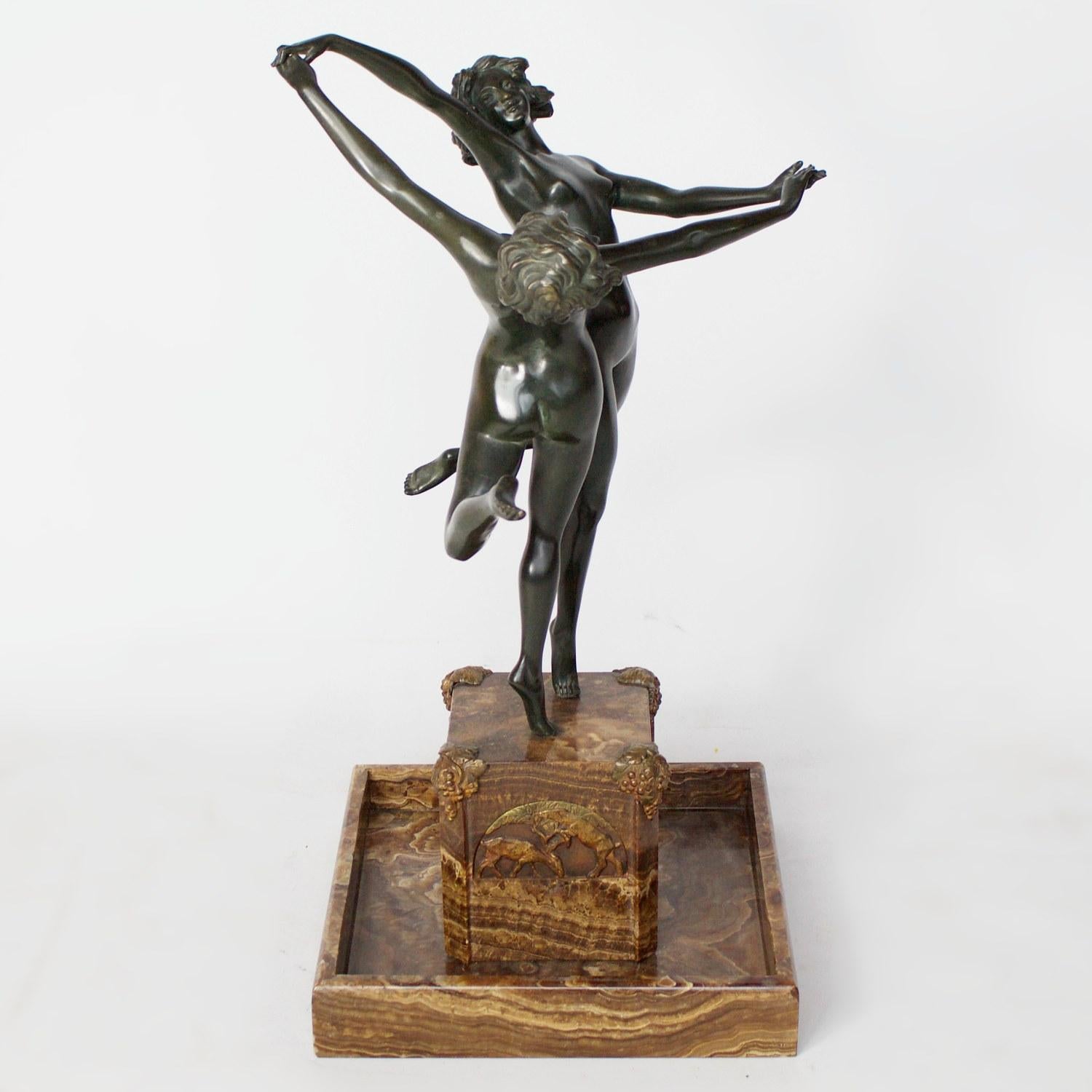 'Country Dance' an Art Deco Bronze Sculpture by Claire Jeanne Roberte Colinet  3