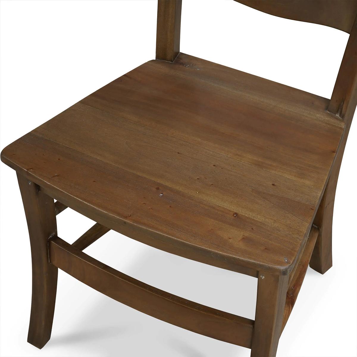 Country Dining Ladder Back Chair (Set of 2) For Sale 1