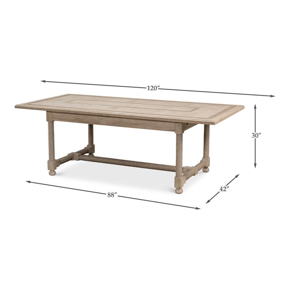 Country Draw Leaf Extension Dining Table For Sale 4
