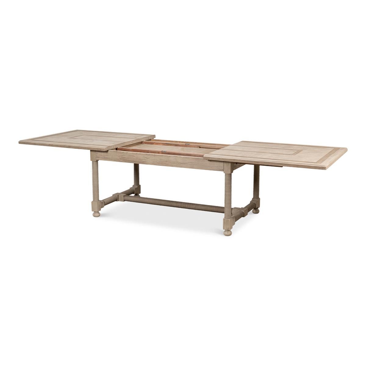 Mesa de Comedor Extensible Country Draw Leaf Asiático en venta
