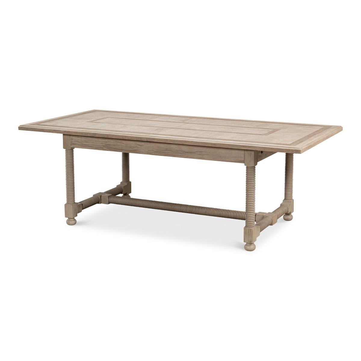 Country Draw Leaf Extension Dining Table In New Condition For Sale In Westwood, NJ