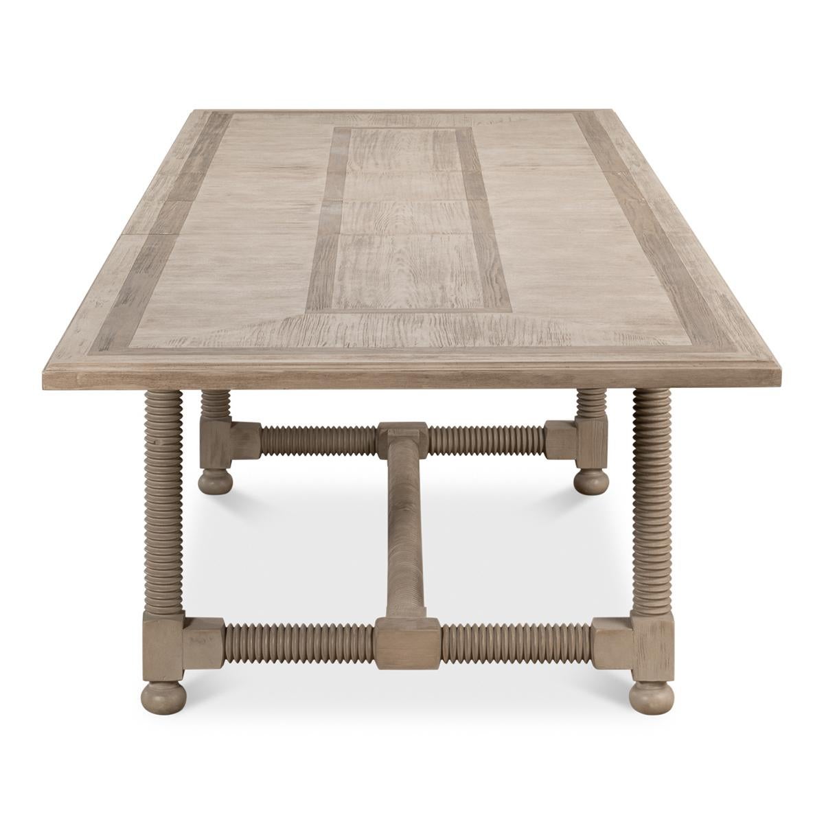 Contemporary Country Draw Leaf Extension Dining Table For Sale