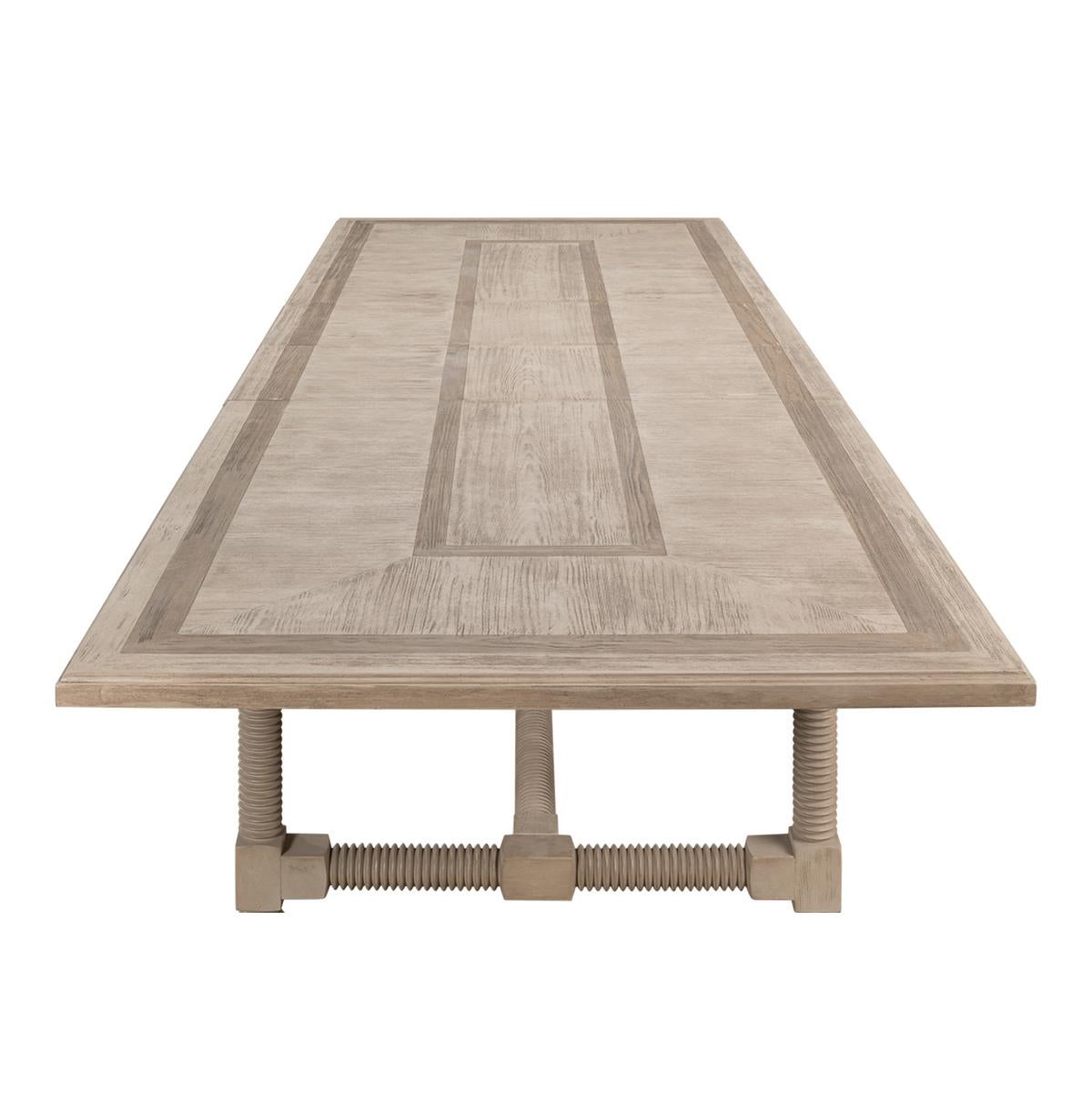 Wood Country Draw Leaf Extension Dining Table For Sale