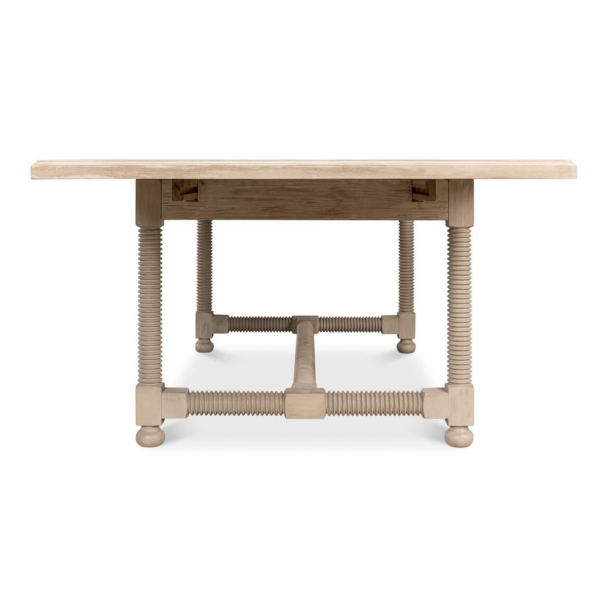 Country Draw Leaf Extension Dining Table For Sale 1