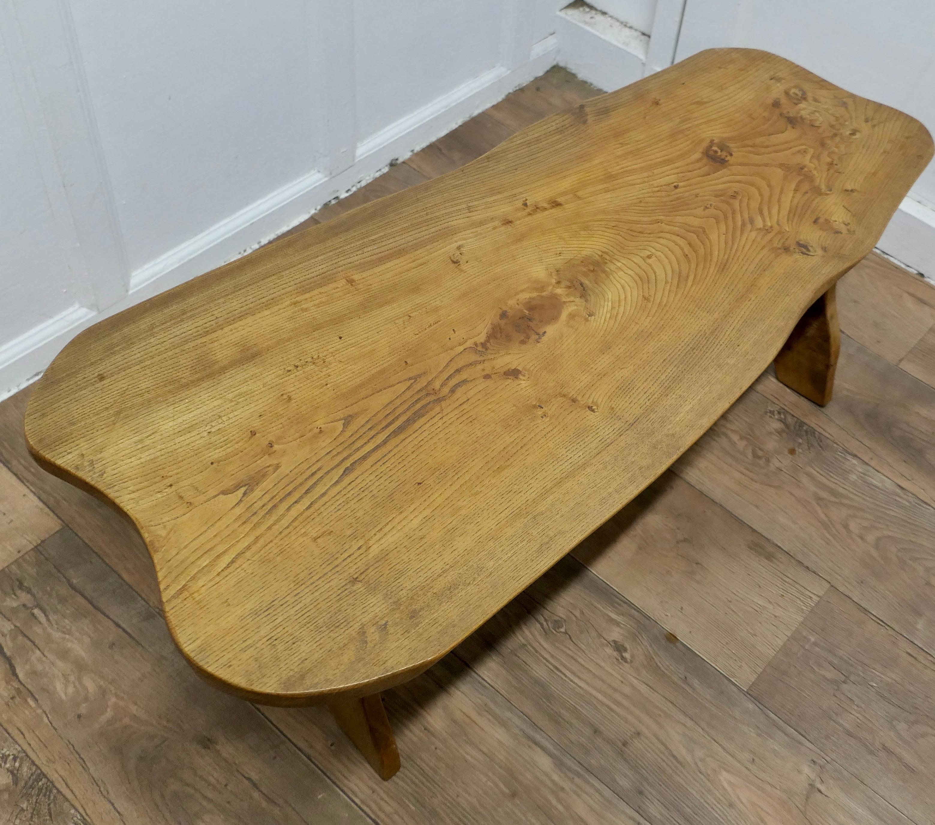Mid-20th Century Country Elm Refectory Coffee Table  This is a good sturdy country made table, it For Sale