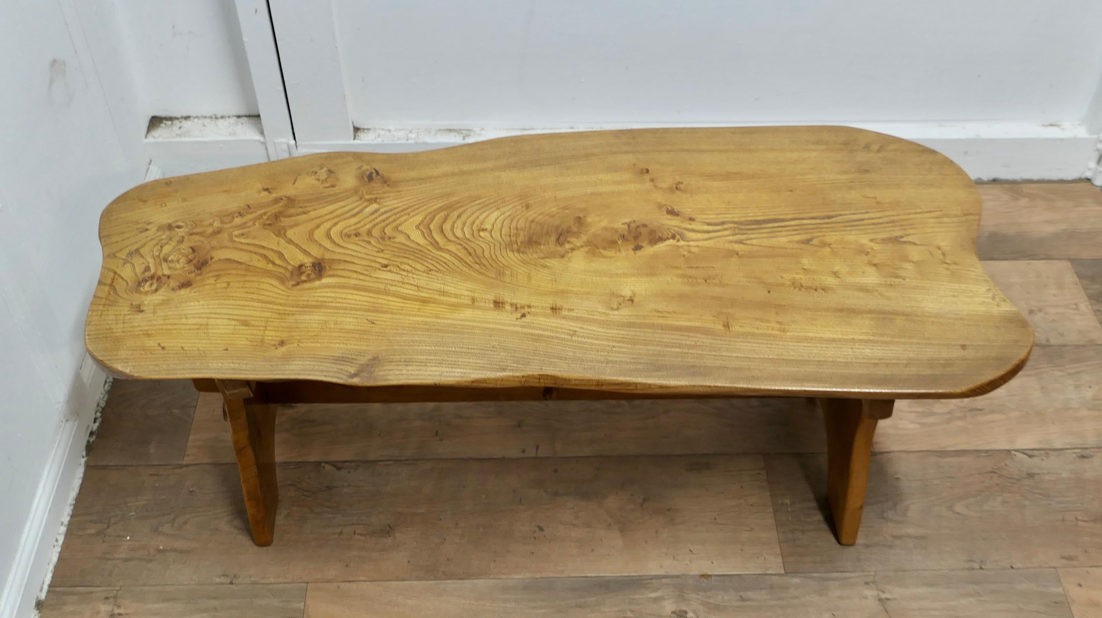 Country Elm Refectory Coffee Table  This is a good sturdy country made table, it For Sale 1