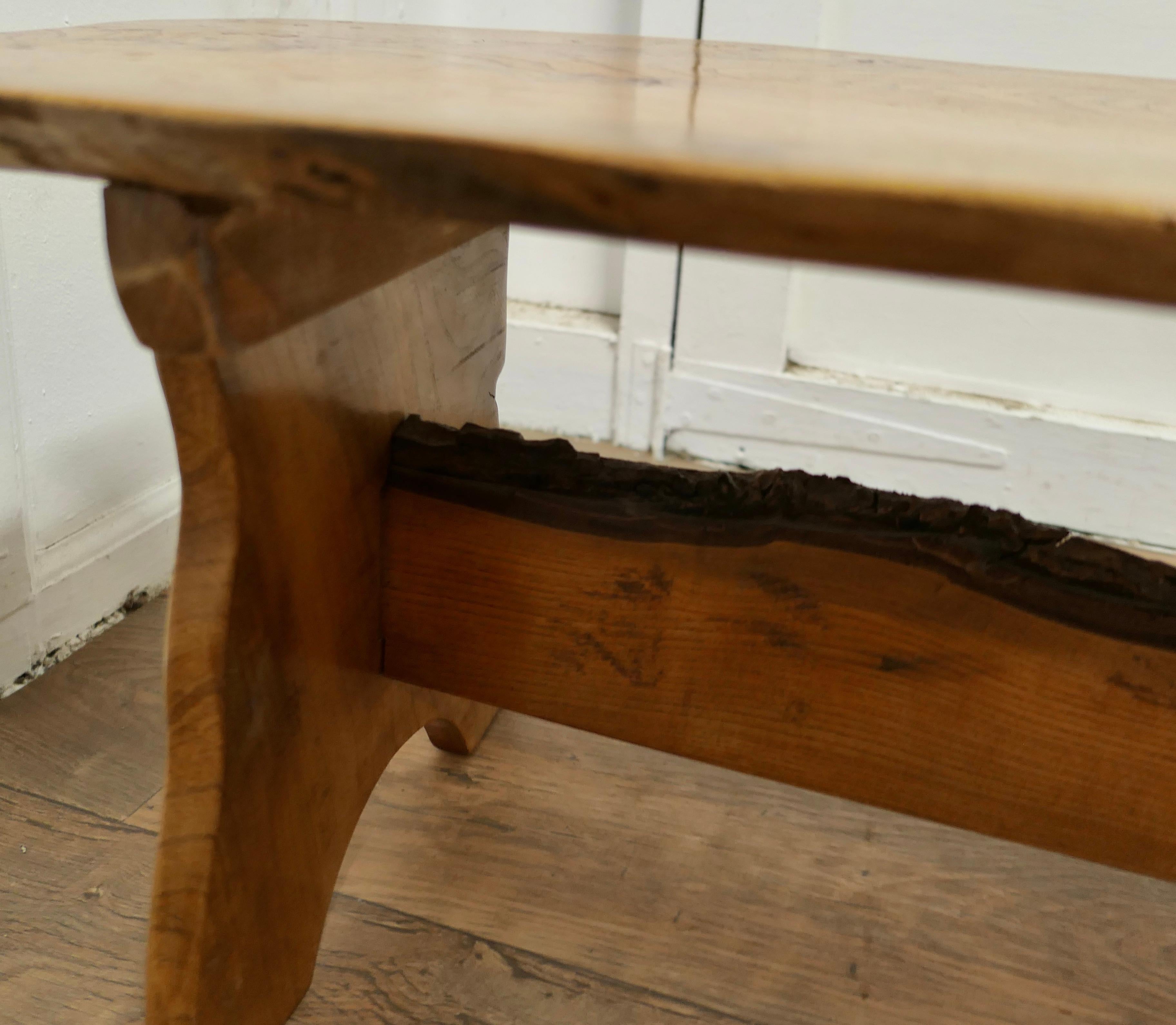 Country Elm Refectory Coffee Table  This is a good sturdy country made table, it For Sale 3