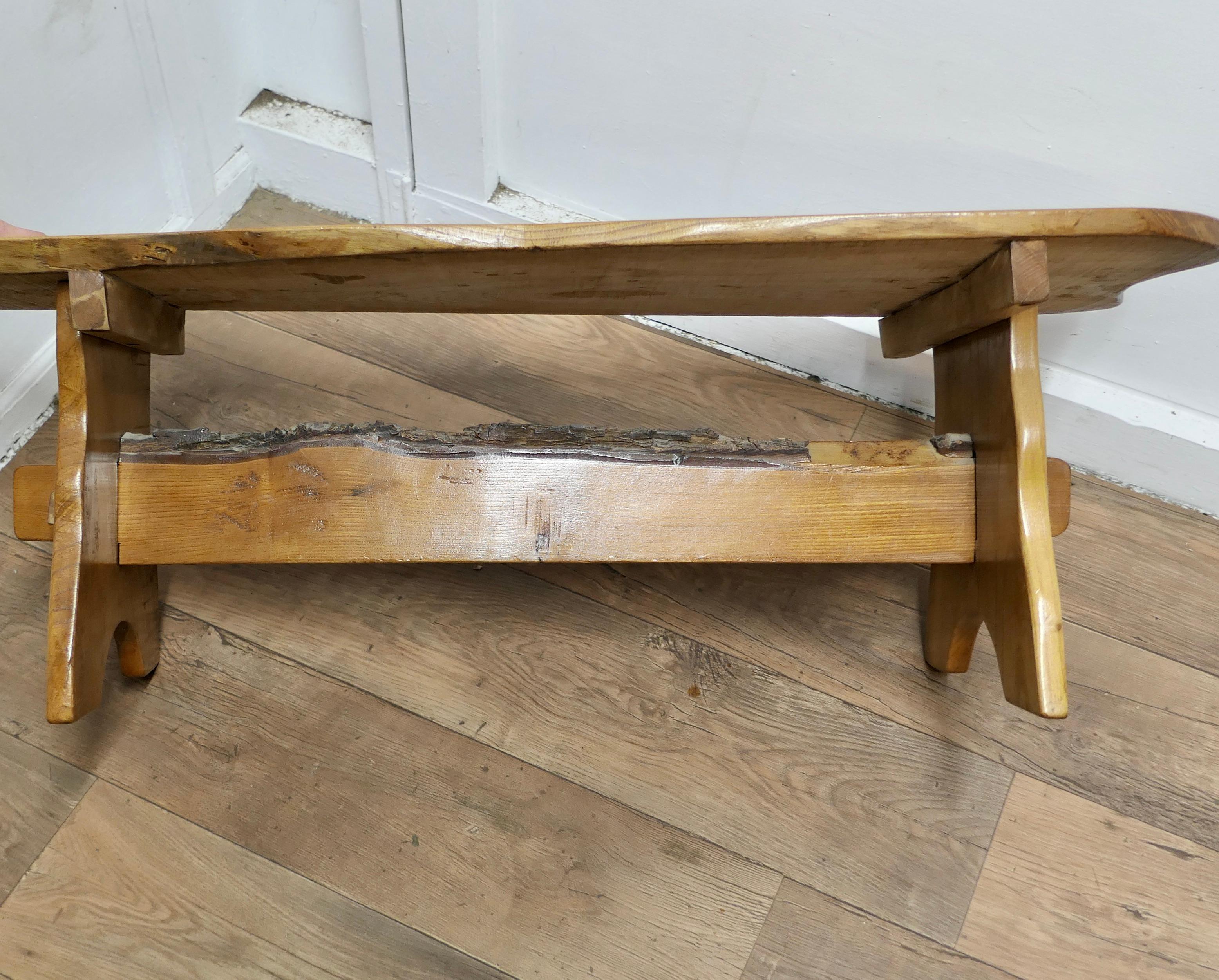Country Elm Refectory Coffee Table  This is a good sturdy country made table, it For Sale 5