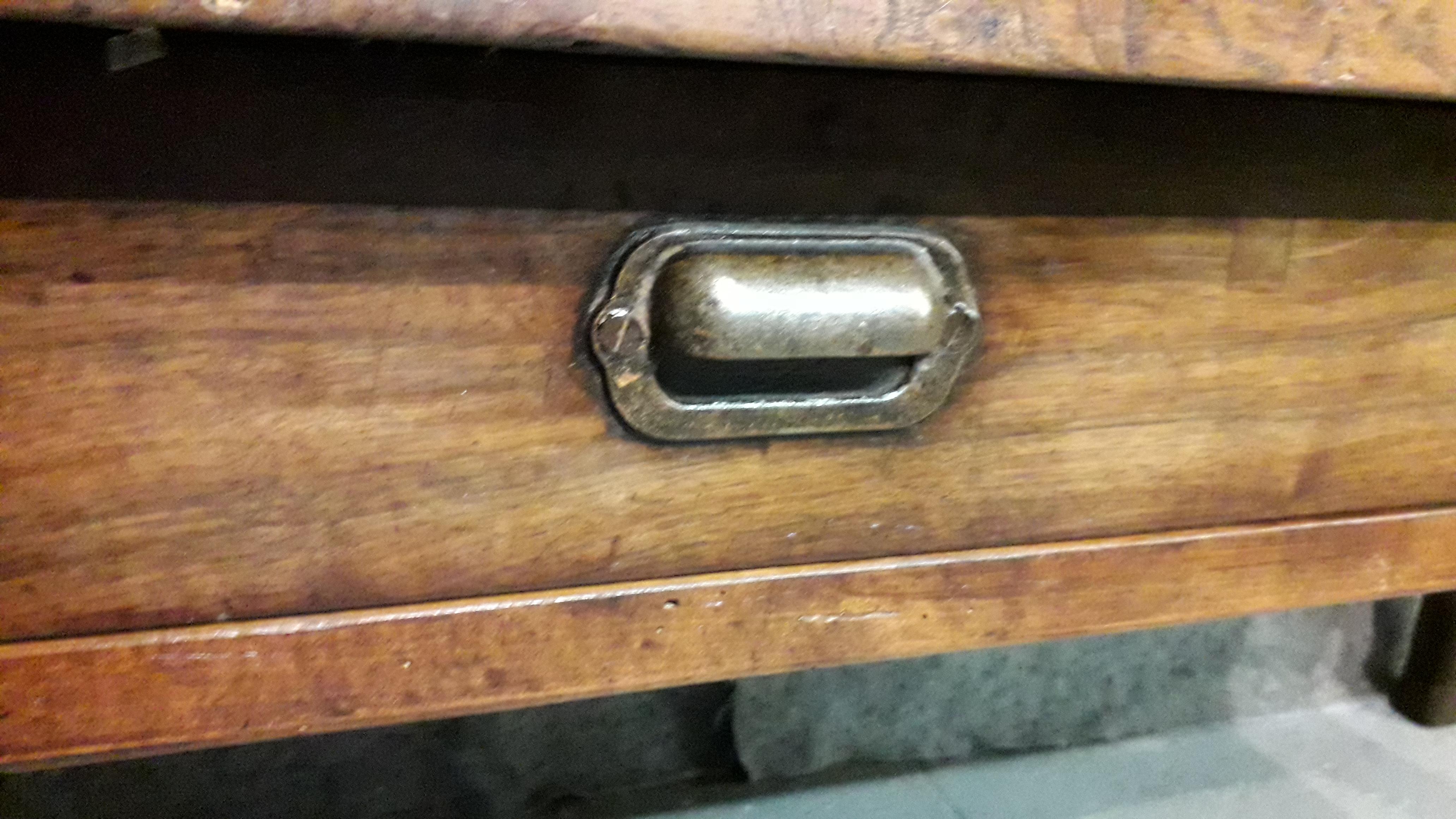 19th Century Country Elm and Cherry Refectory Table 1