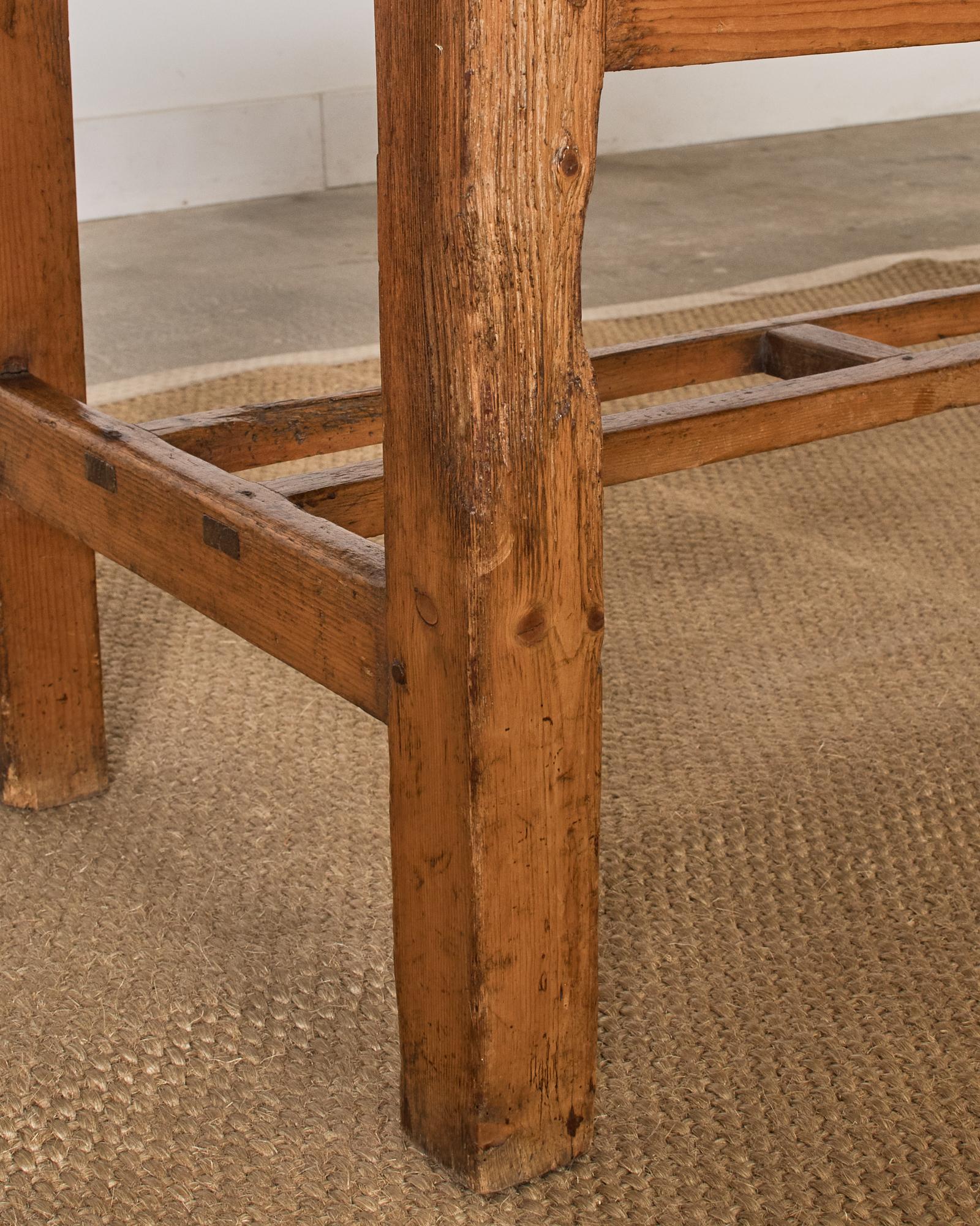 Country English Farmhouse Fruitwood Work Table or Console 11