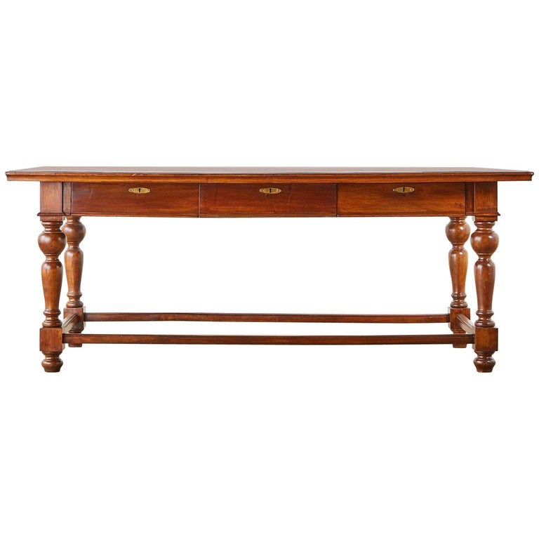 Country English Farmhouse Library Table Or Work Table For Sale At 1stdibs