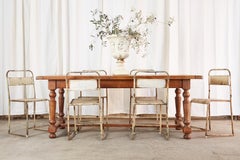 Country English Farmhouse Oak Trestle Dining Table