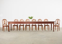 Country English Fruitwood Farmhouse Harvest Dining Table