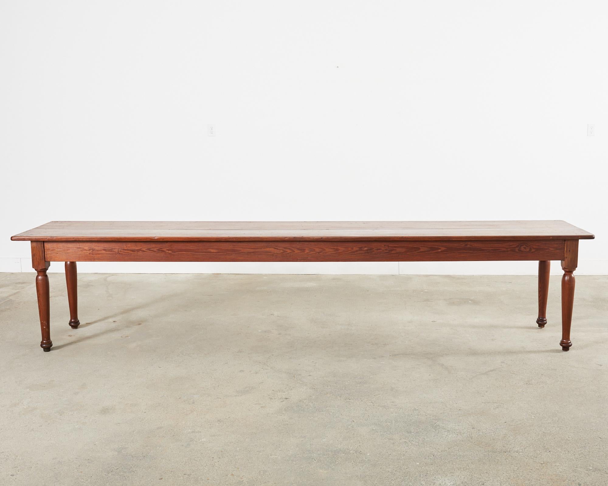 Mesa de comedor Country English Fruitwood Farmhouse Harvest en venta 12