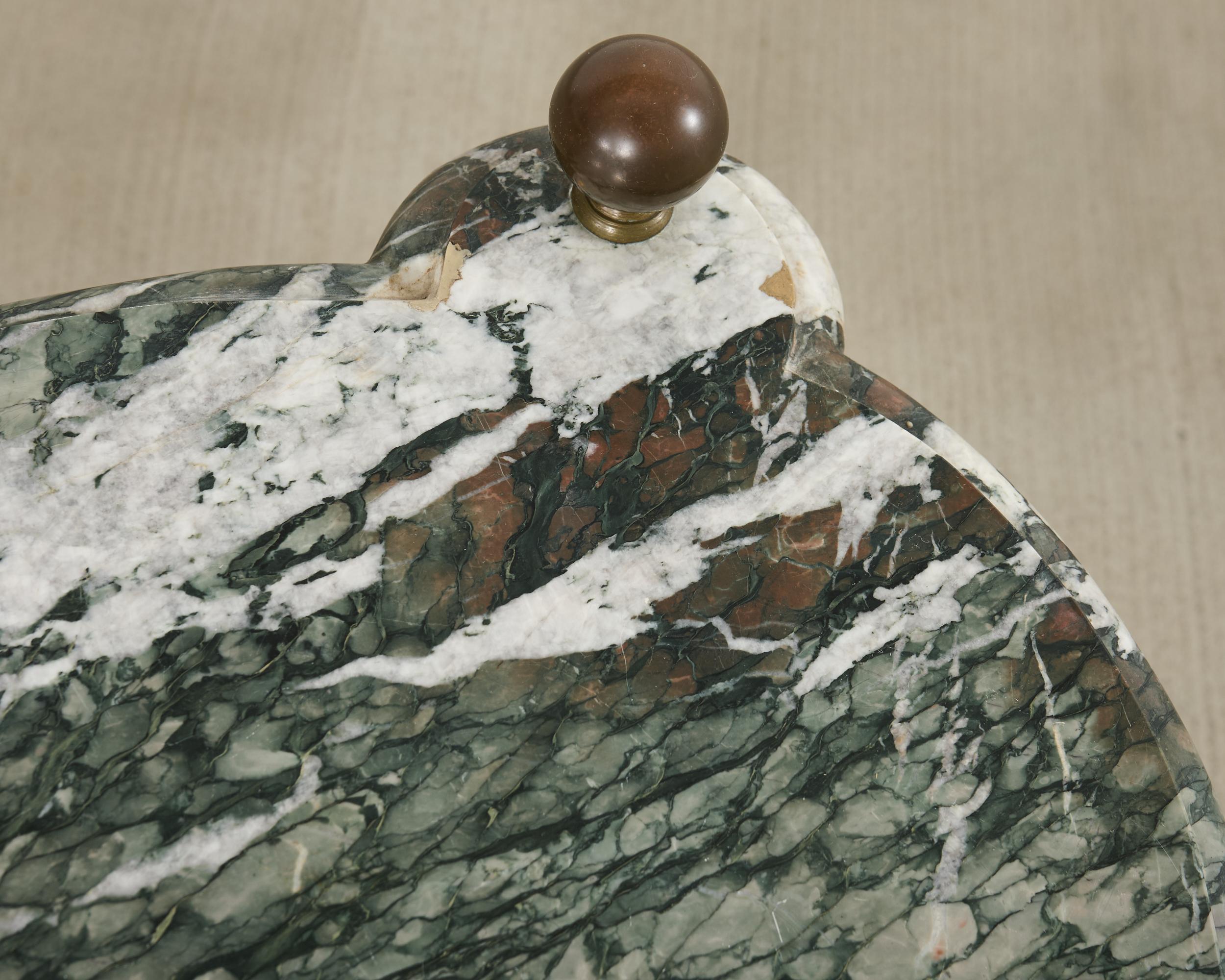 Table à boire trépied en fer, marbre, bronze, campagne anglaise en vente 5