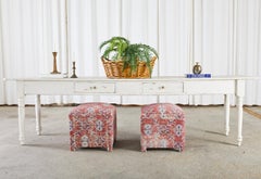 Country English Painted Pine Farmhouse Harvest Table or Console