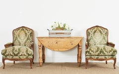 Country English Pine Drop-Leaf Farmhouse Dining Table or Console