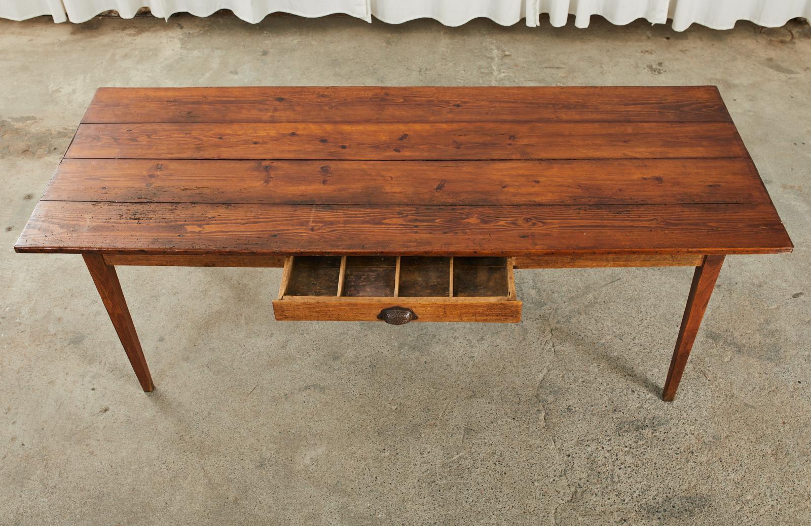 Country English Pine Farmhouse Dining Harvest Table 4