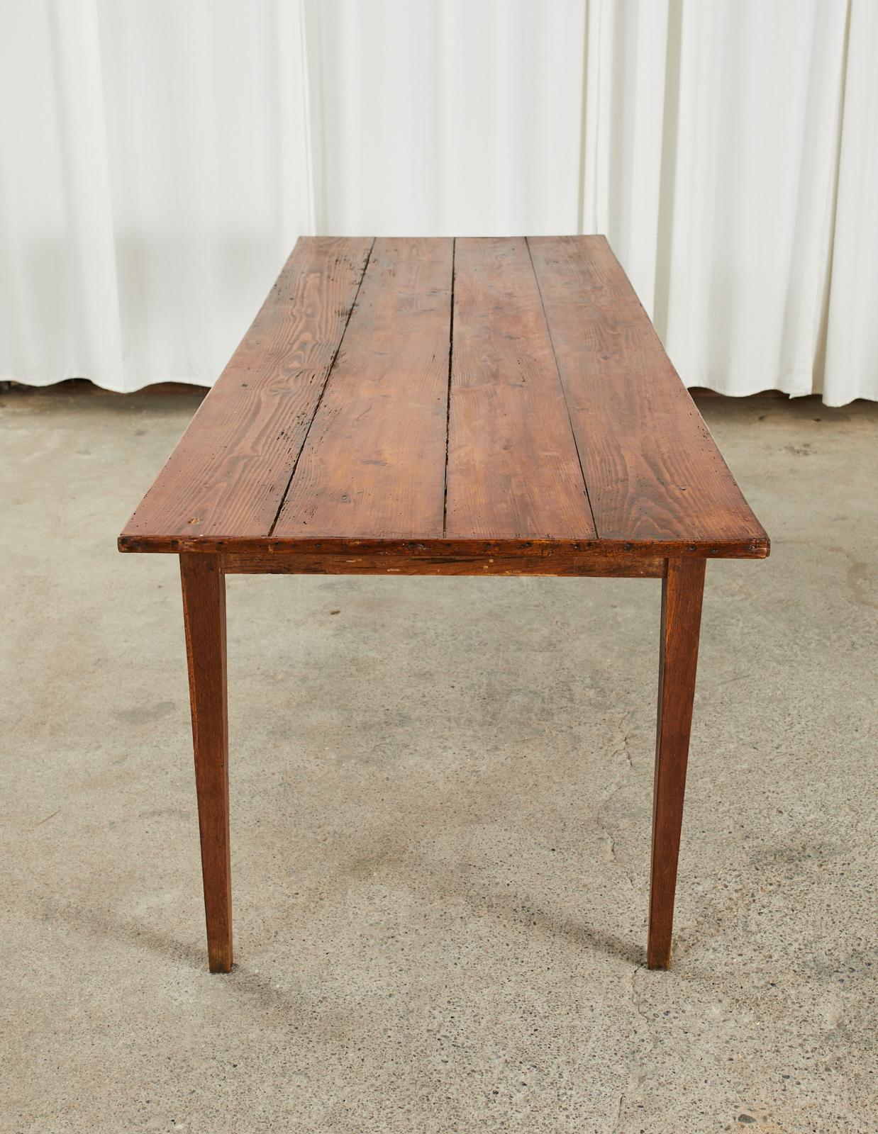 Country English Pine Farmhouse Dining Harvest Table 7