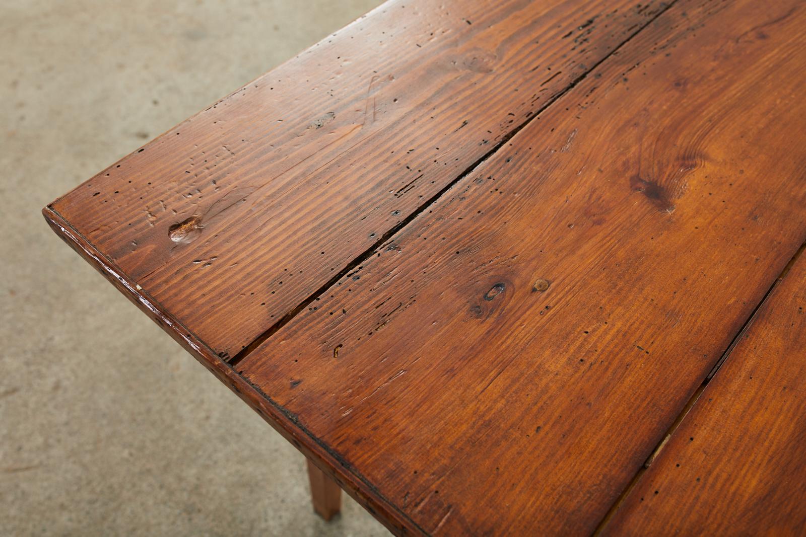 Country English Pine Farmhouse Dining Harvest Table 9