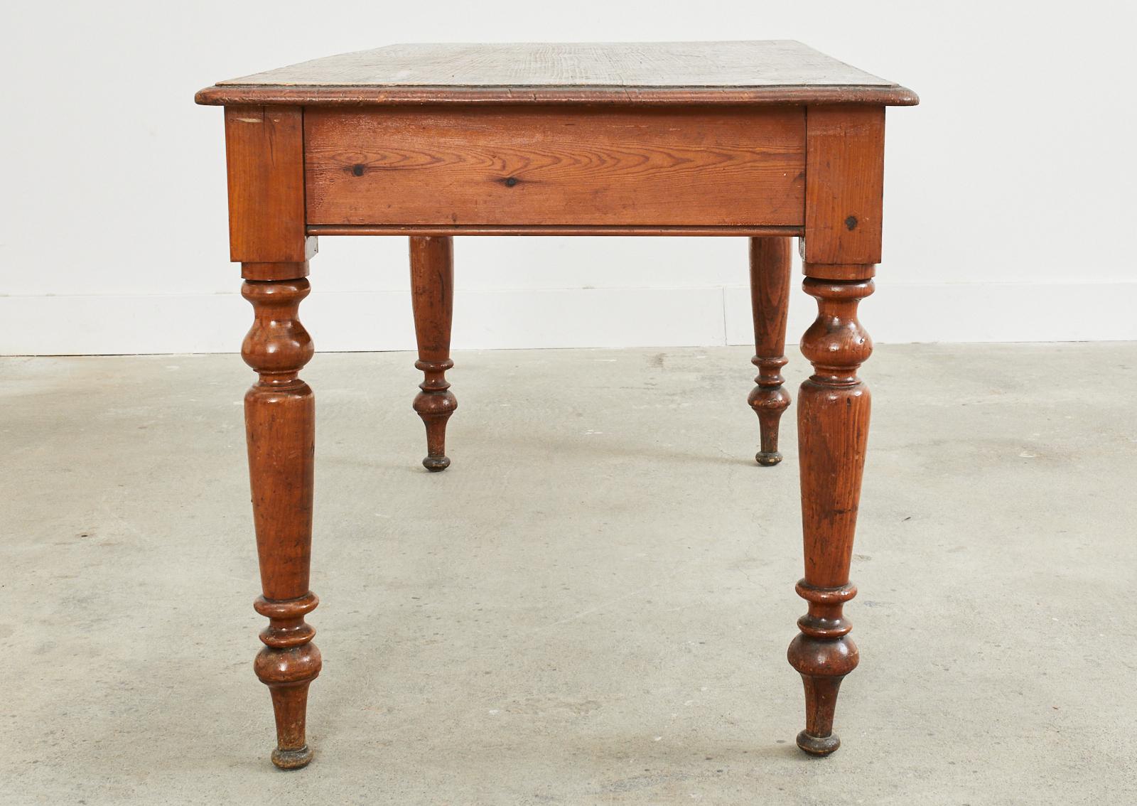 Country English Pine Farmhouse Writing or Dining Table 5