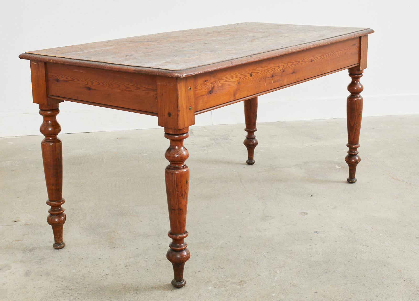 antique english pine dining table
