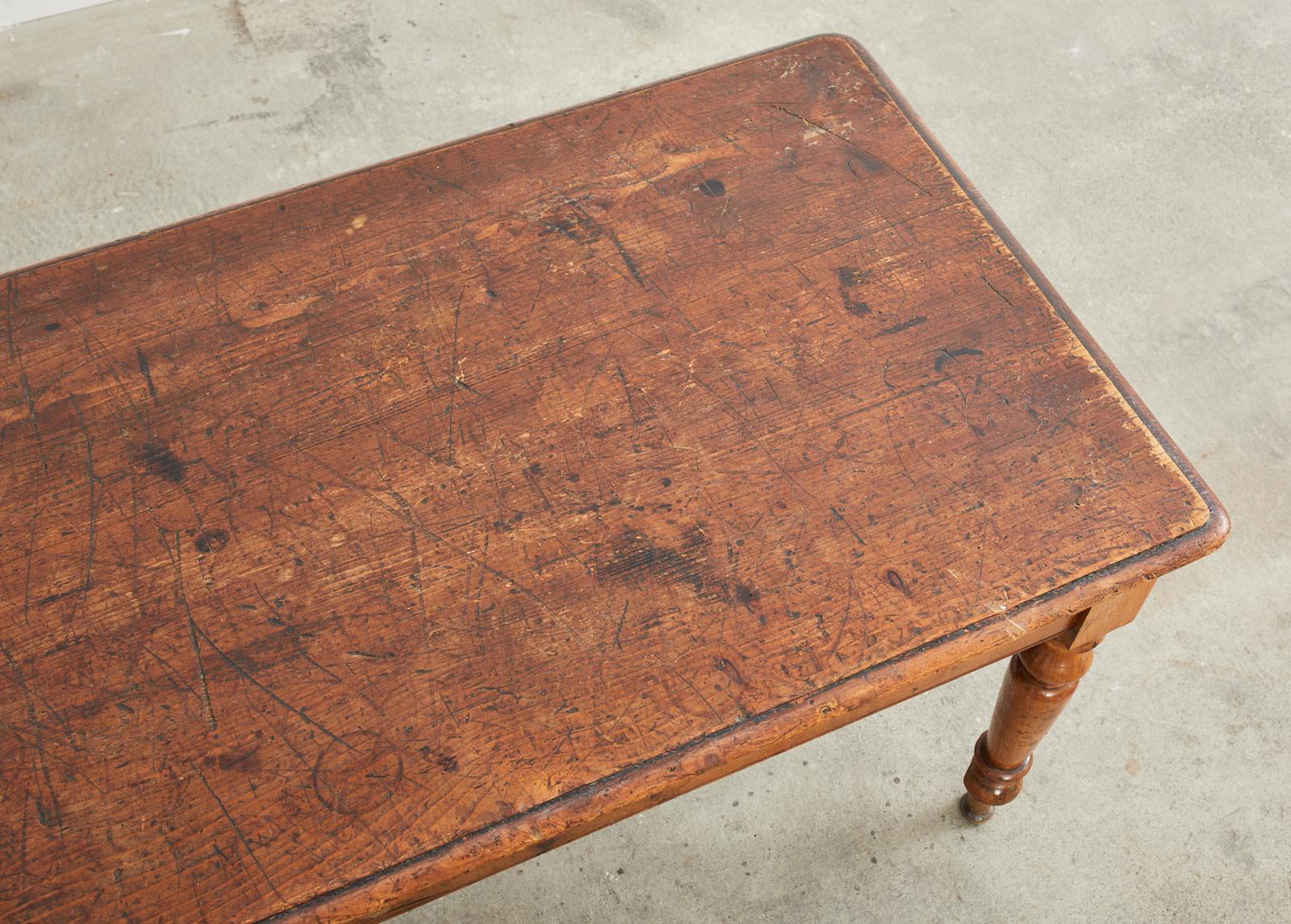 Country English Pine Farmhouse Writing or Dining Table 1