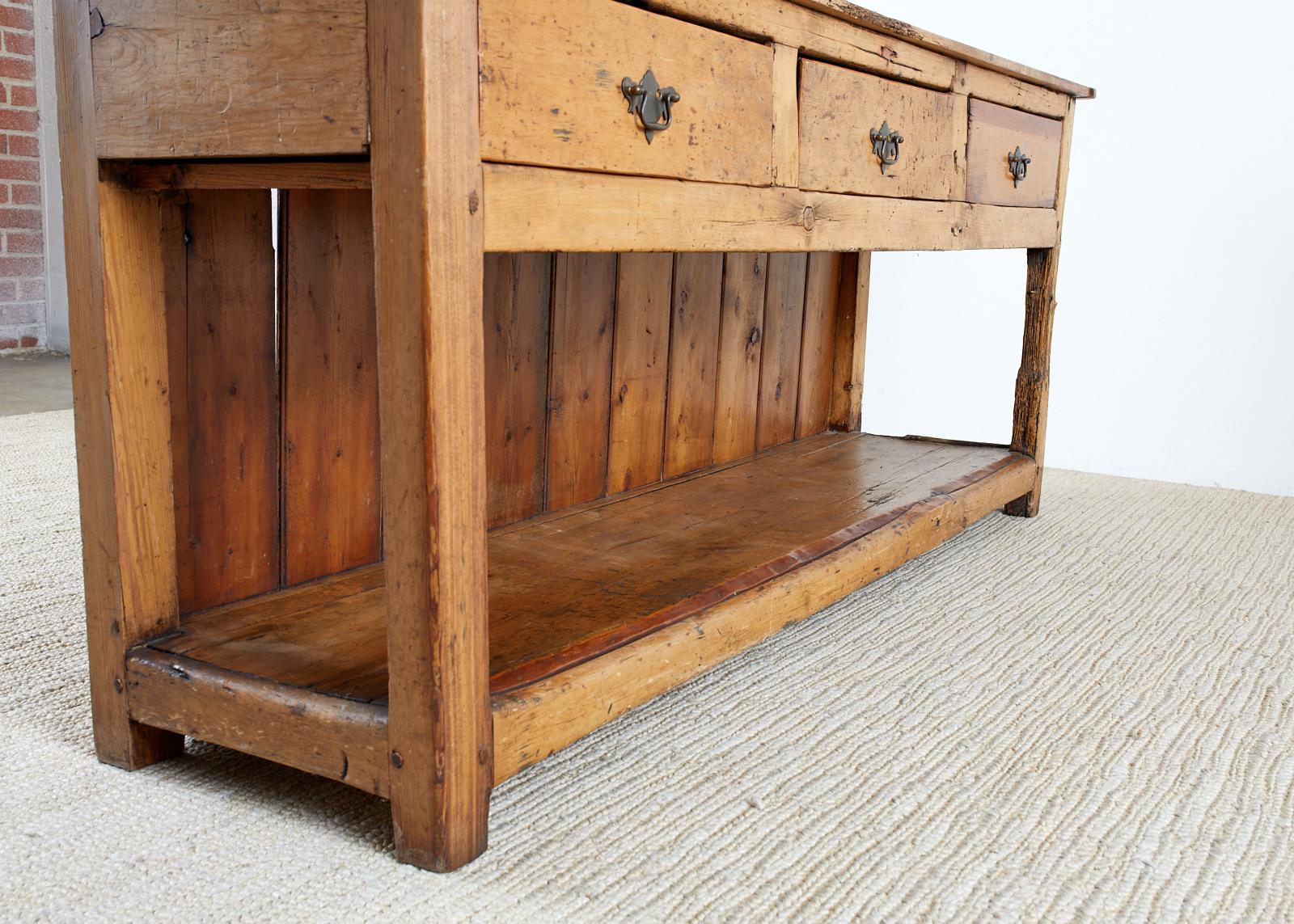 Country English Pine Welsh Dresser with Pot Board 7