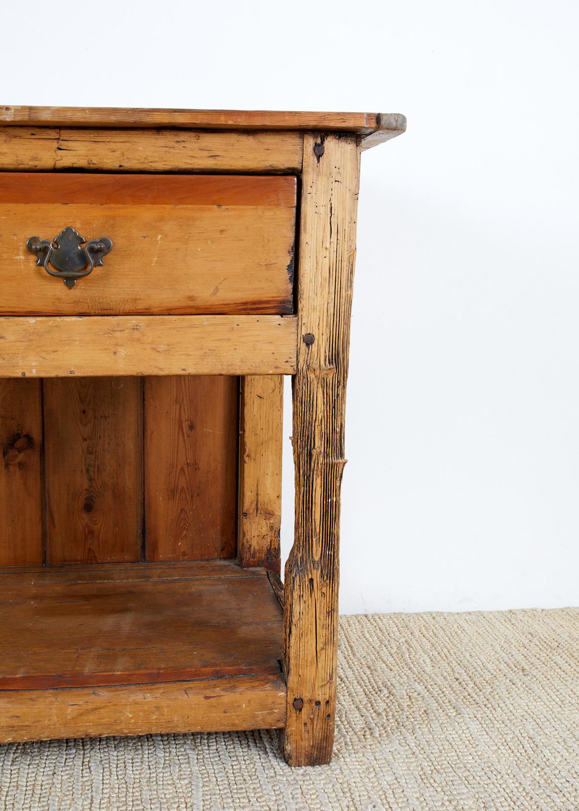 Country English Pine Welsh Dresser with Pot Board 12