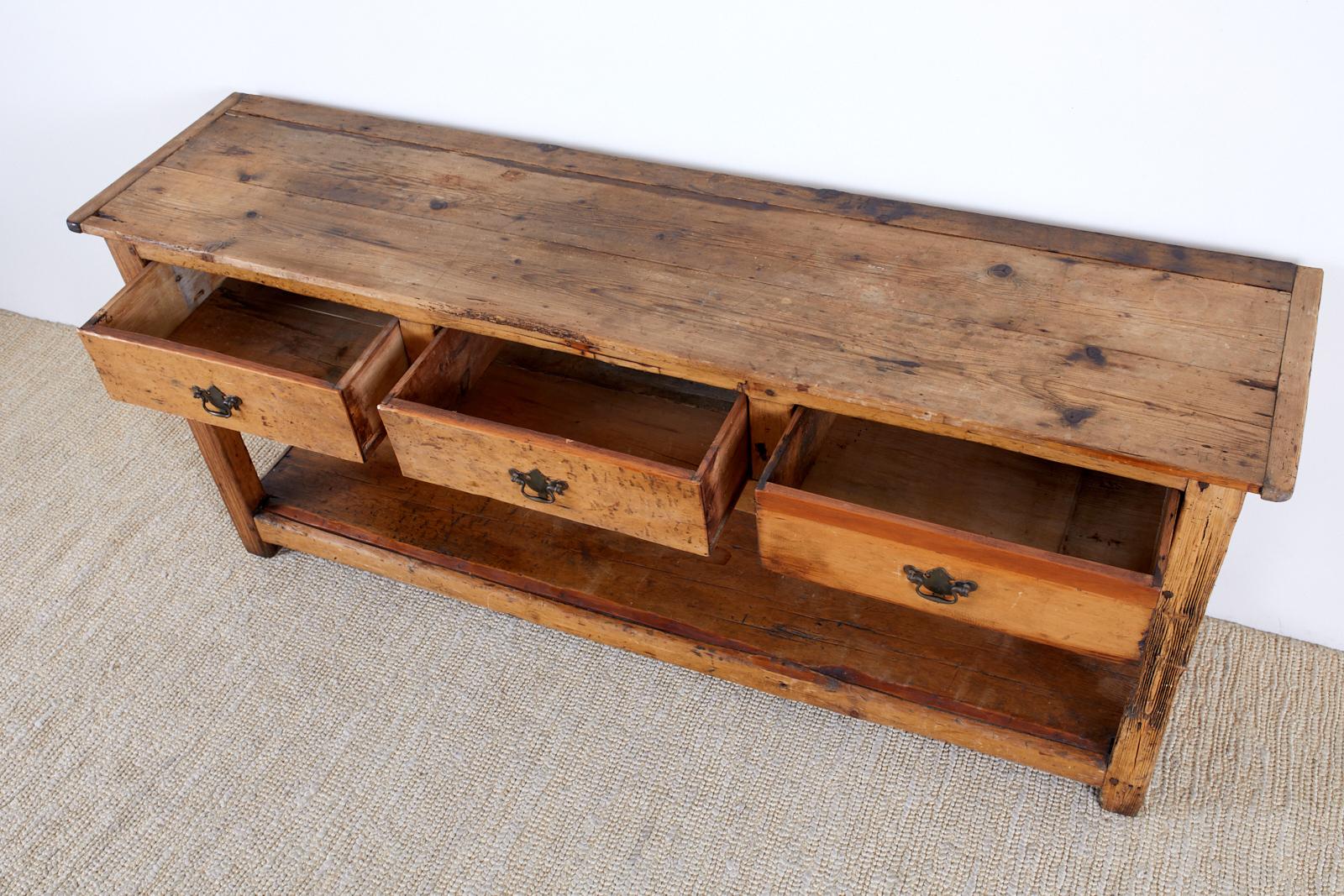 Country English Pine Welsh Dresser with Pot Board 2