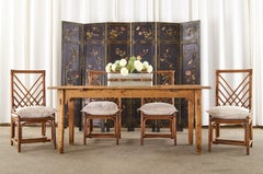 Country English Provincial Fruitwood Farmhouse Dining Table