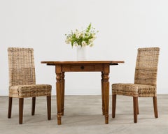 Country English Provincial Mixed Wood Farmhouse Dining Table