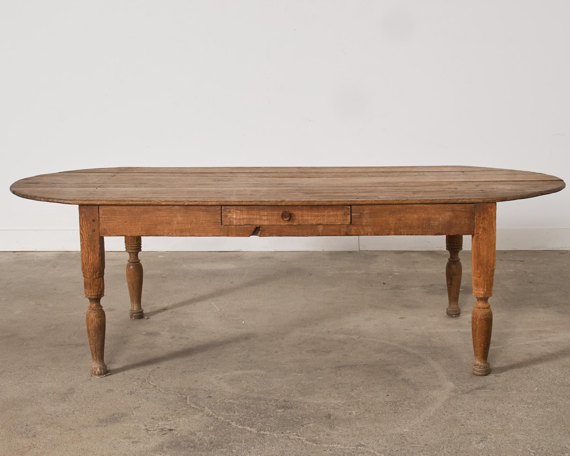 pine oval table