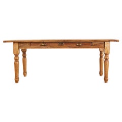 Vintage Country English Reclaimed Pine Farmhouse Dining Table