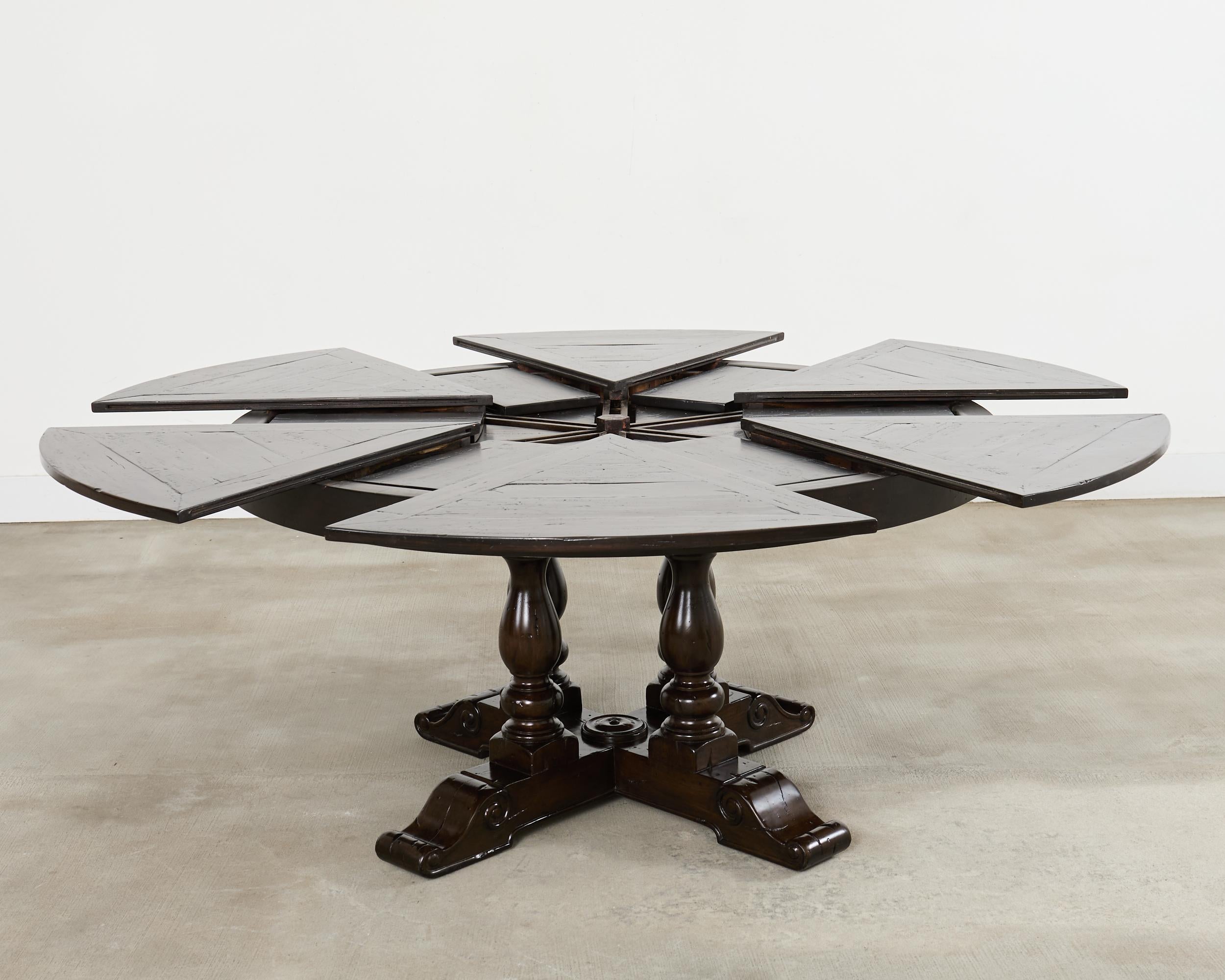Country English Round Extension Dining Table by Theodore Alexander For Sale 10