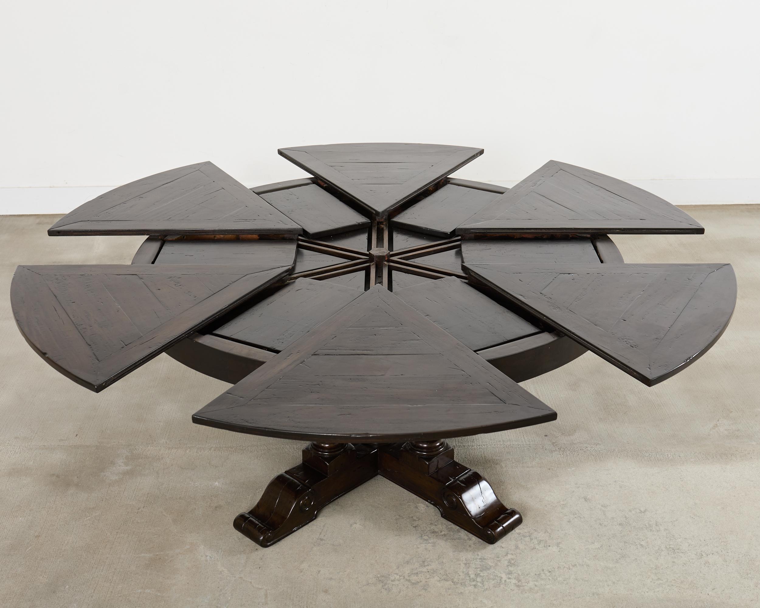 Country English Round Extension Dining Table by Theodore Alexander For Sale 11