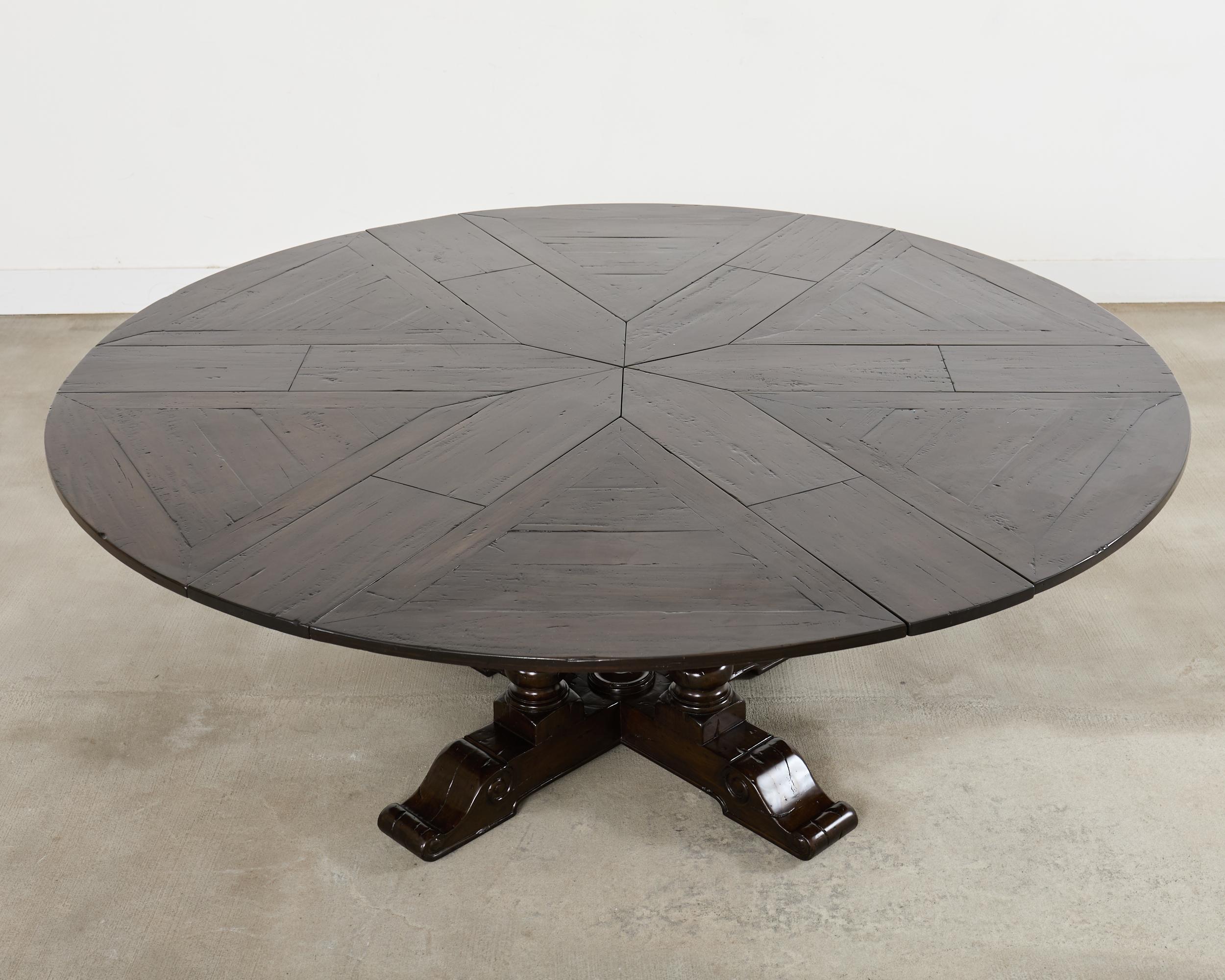 Country English Round Extension Dining Table by Theodore Alexander For Sale 12