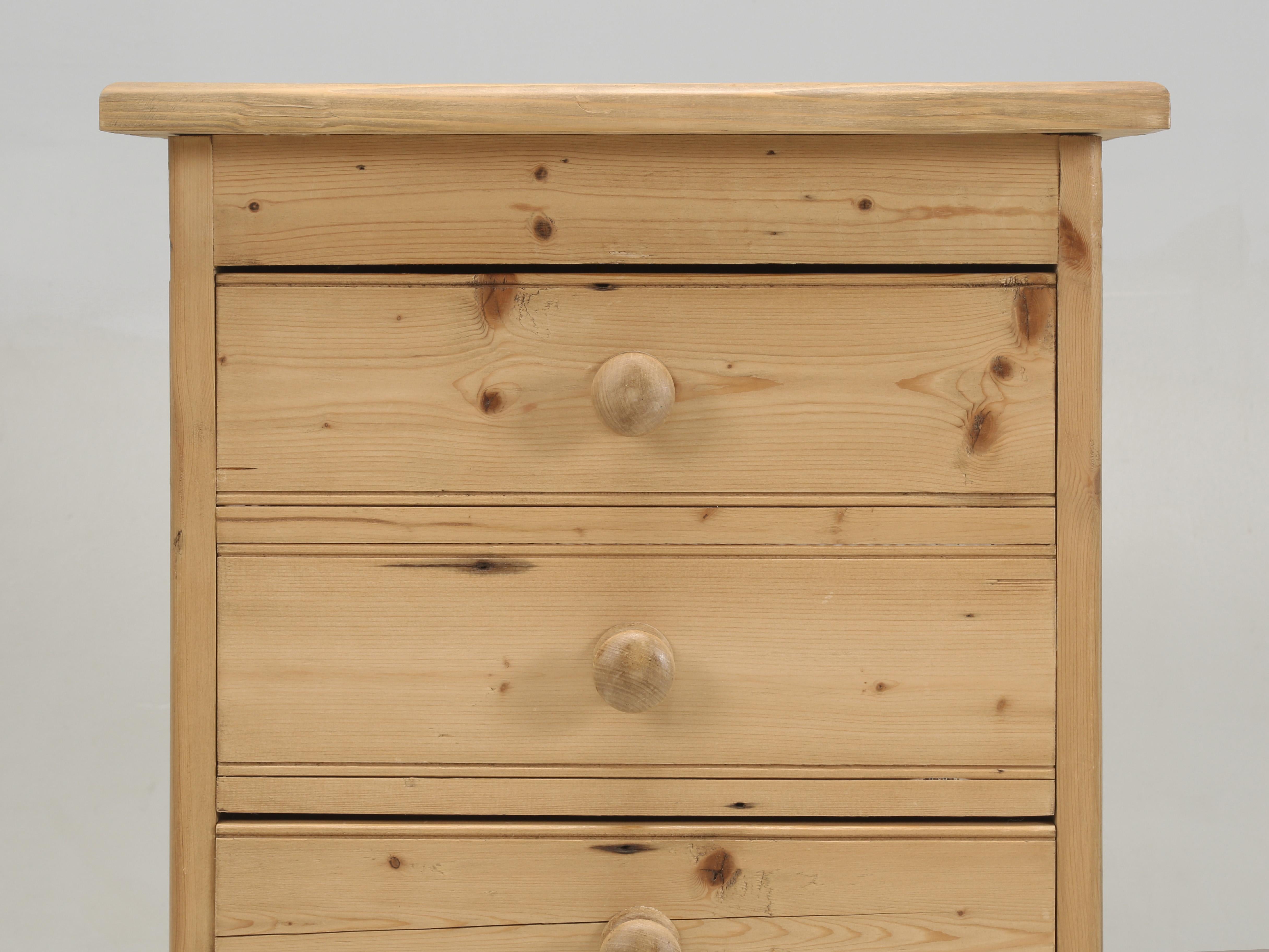 Country English Scrubbed Pine Hanging File Cabinet 2-Drawer Reclaimed Materials. For Sale 5