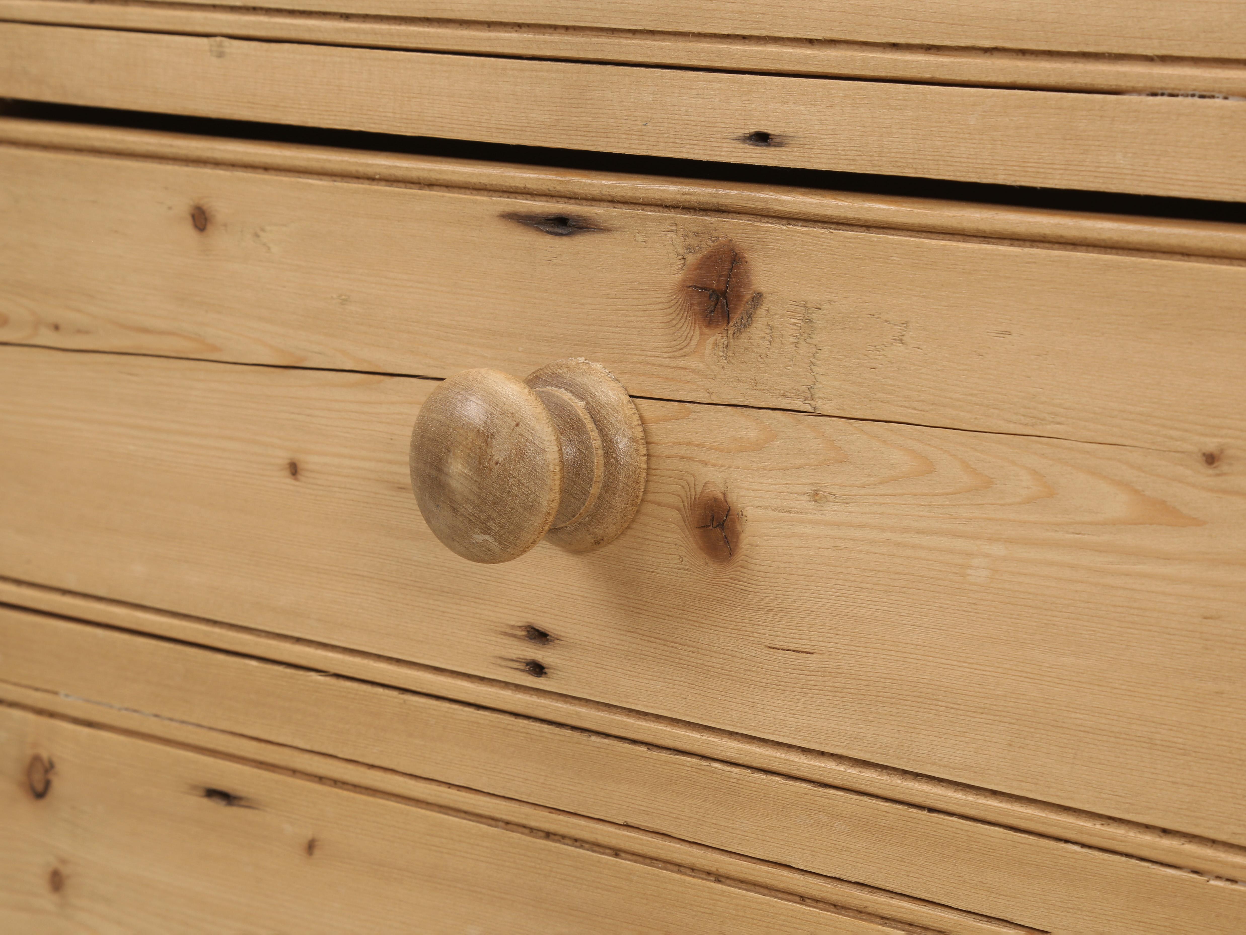 Country English Scrubbed Pine Hanging File Cabinet 2-Drawer Reclaimed Materials. For Sale 7