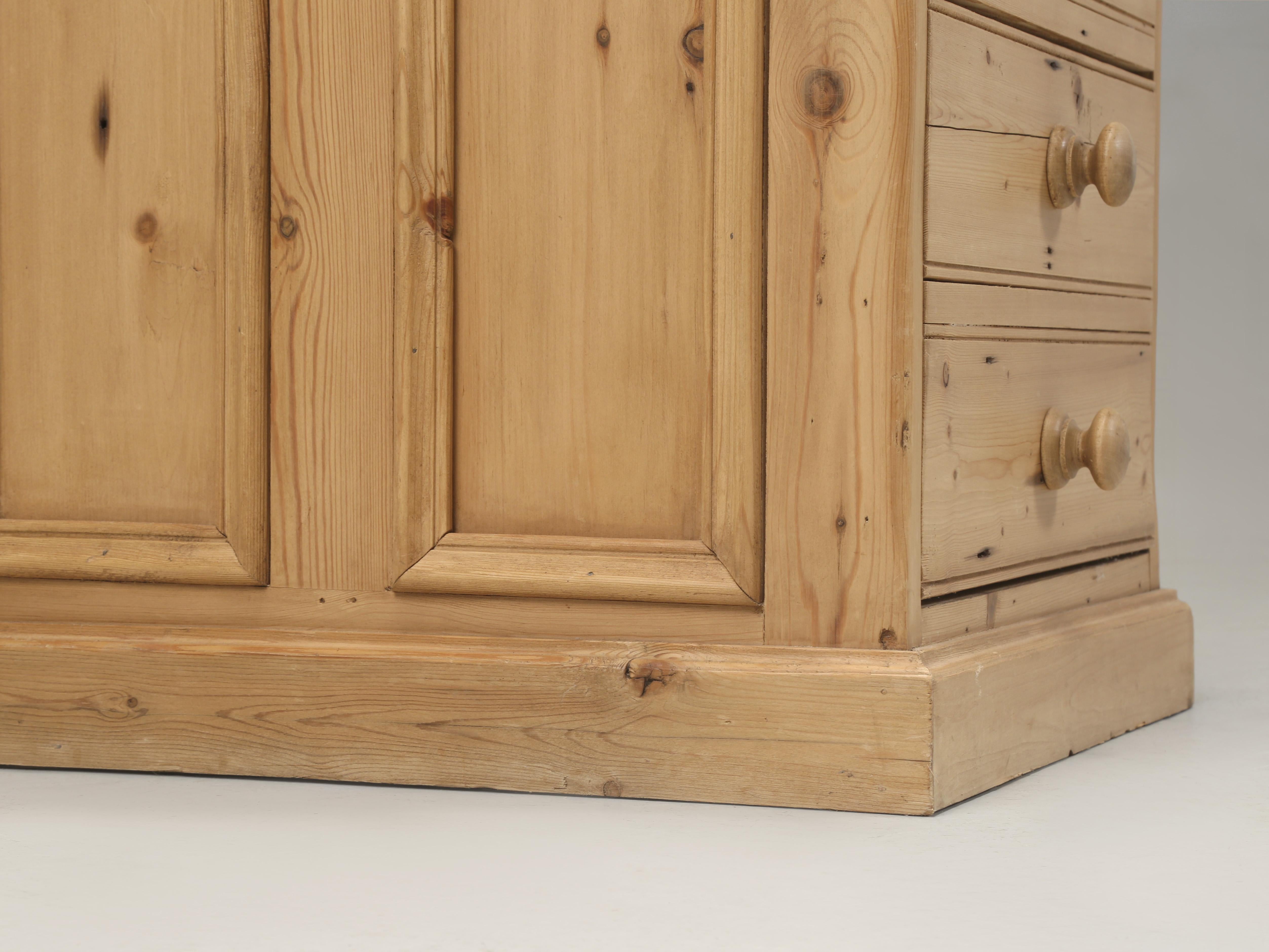 Country English Scrubbed Pine Hanging File Cabinet 2-Drawer Reclaimed Materials. For Sale 8