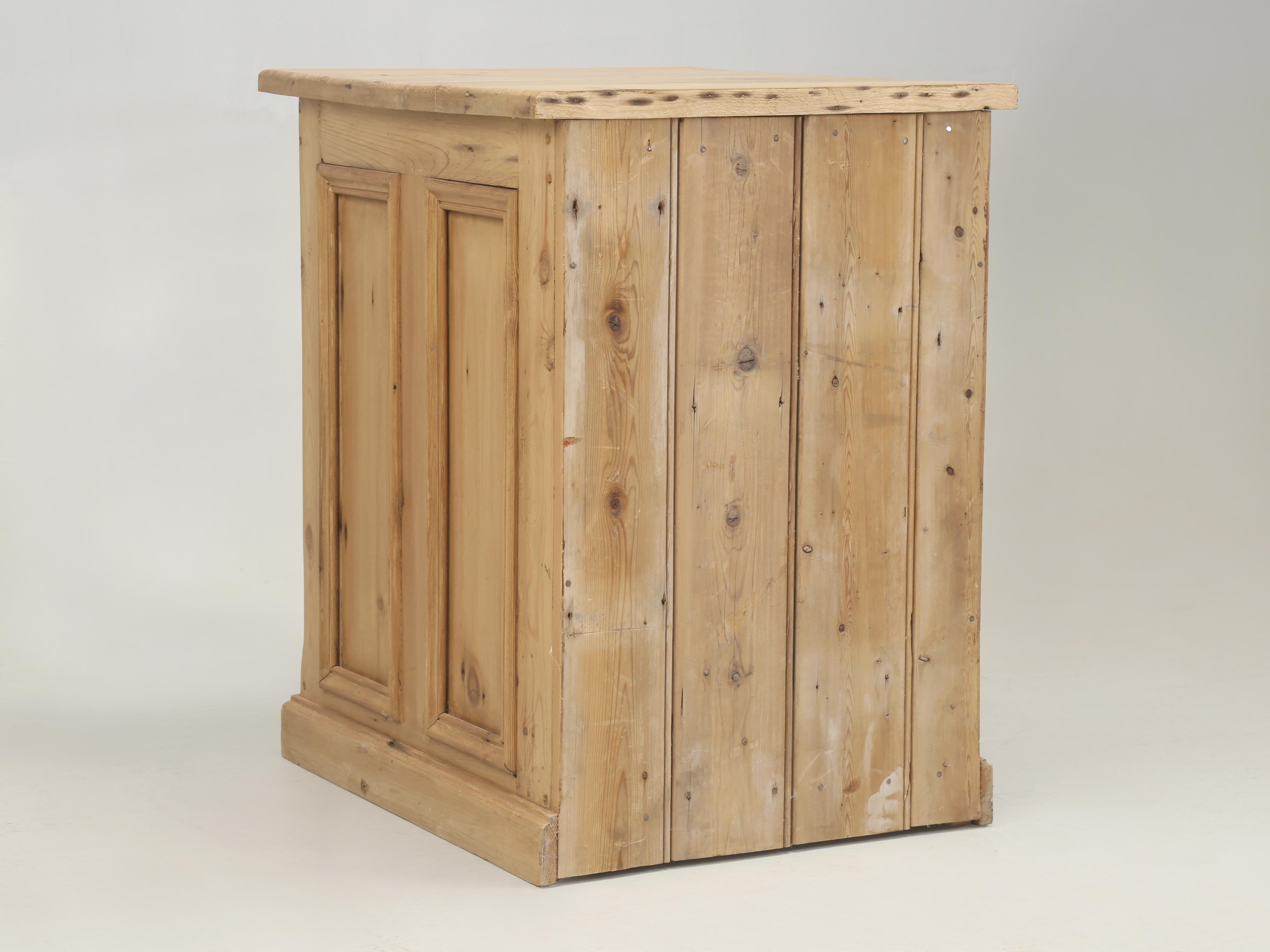 Country English Scrubbed Pine Hanging File Cabinet 2-Drawer Reclaimed Materials. For Sale 9