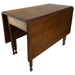 Used Country Federal Style Drop Leaf Table