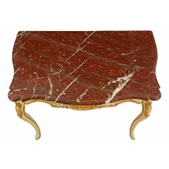Country French 18th Century Régence Period Painted and Gilt Console