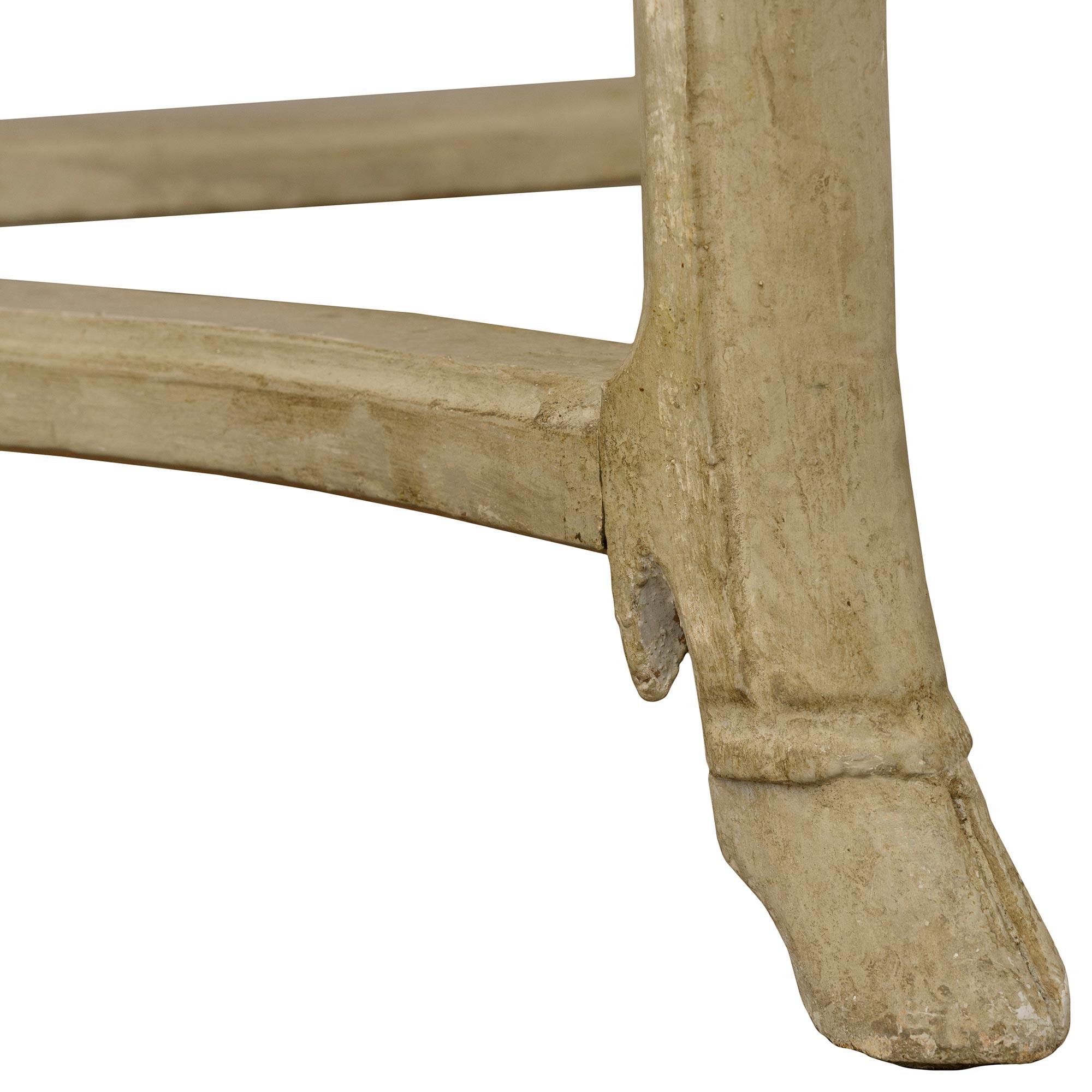 Land Französisch 18. Jahrhundert Regence Zeitraum patiniert Holz Mitte Tisch / Schreibtisch im Angebot 6