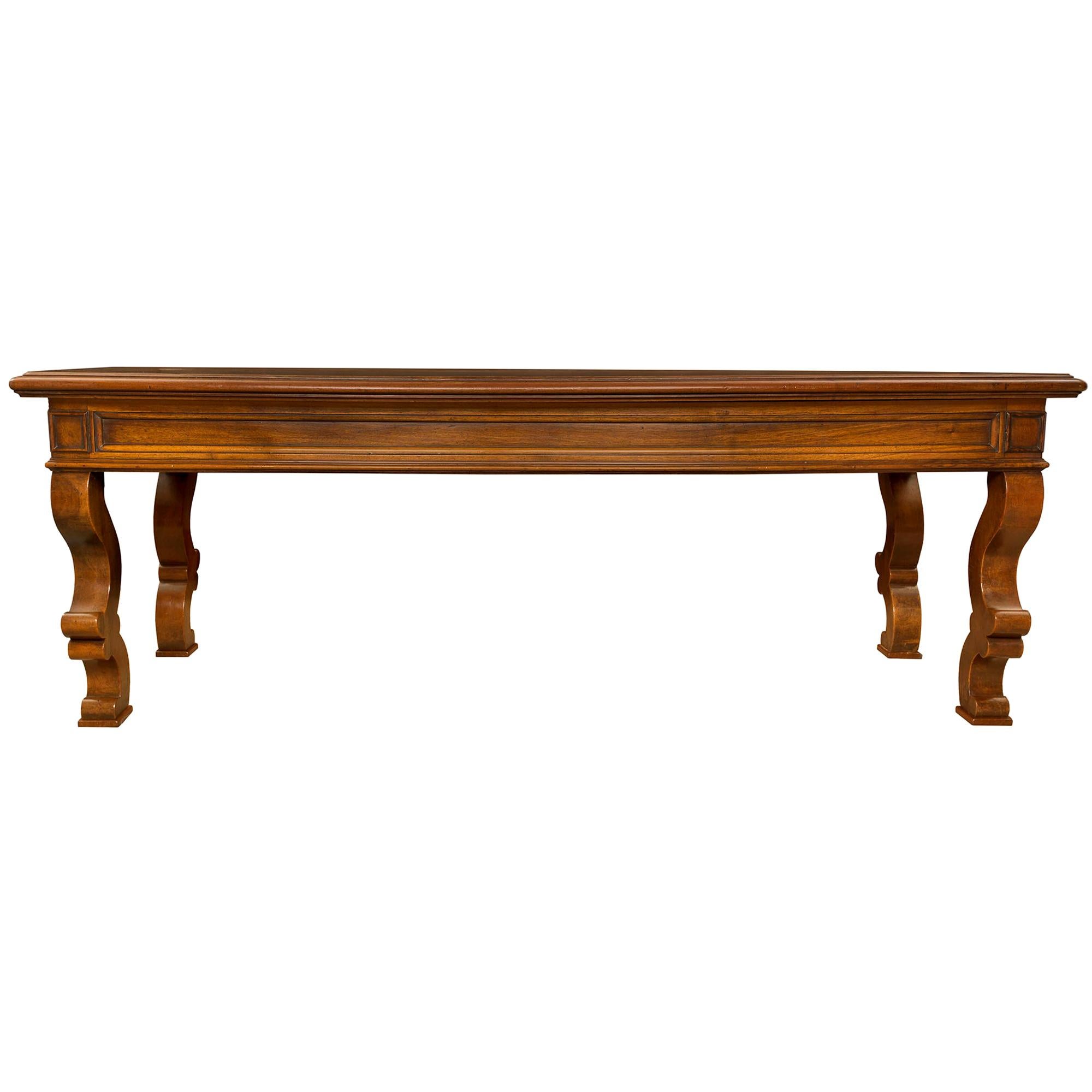 Country French 18th Century Solid Walnut Table For Sale
