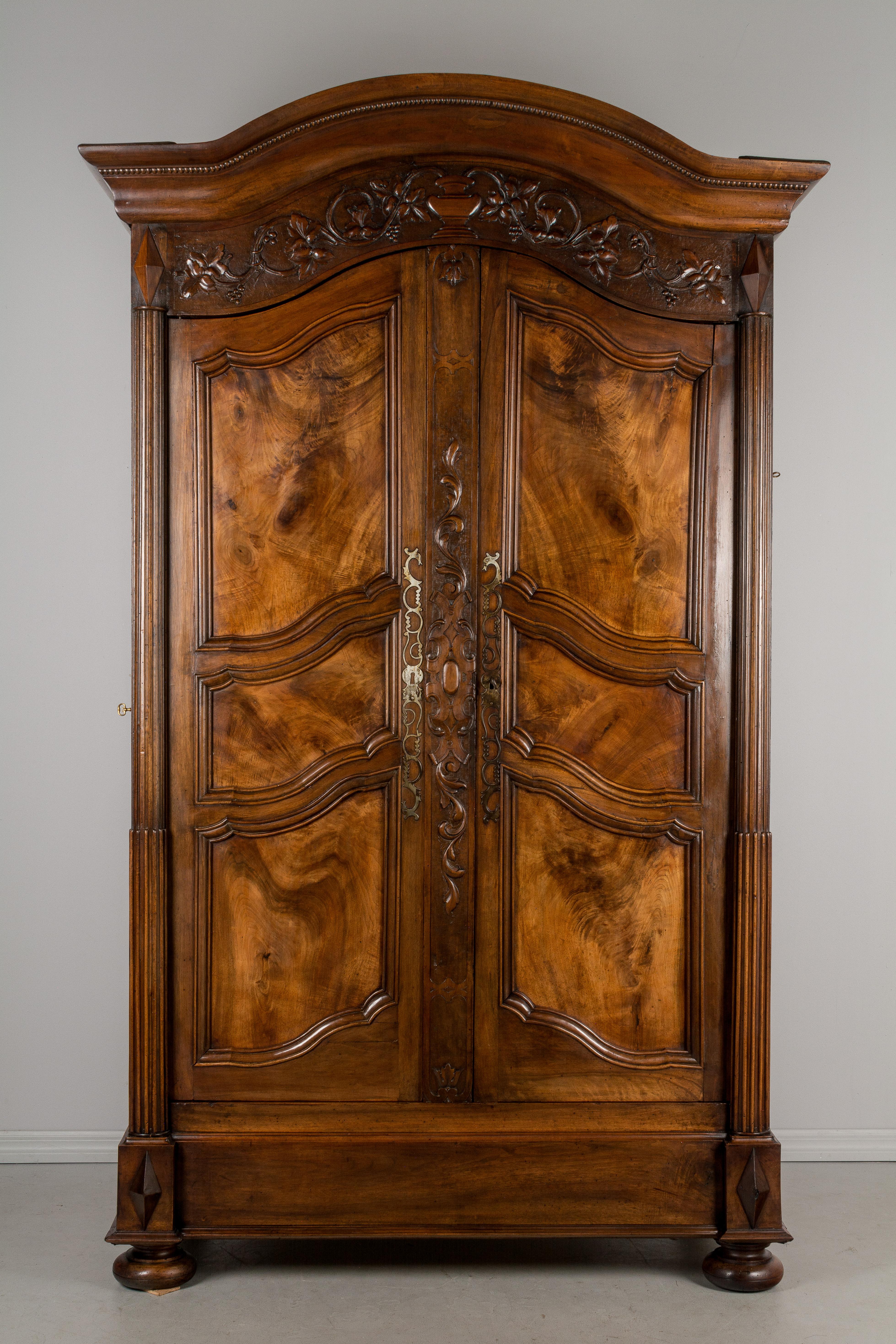 Louis XV Country French Armoire or Wardrobe