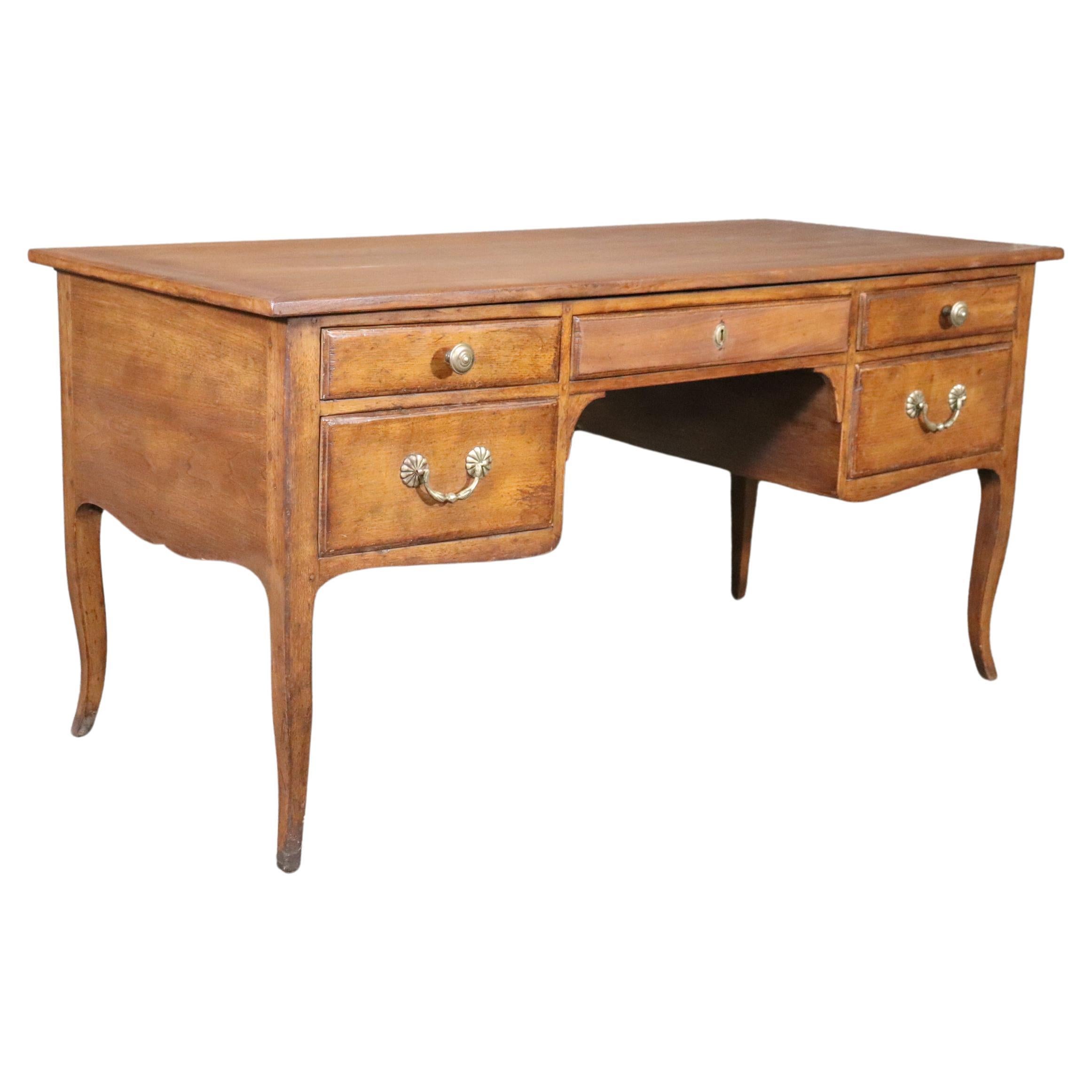 Country French Baker Furniture Executive Writing Desk Circa 1980 For Sale